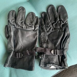 Military Black Leather Gloves